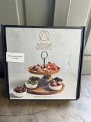 Artesa Cake Stand and Serving Set. RRP £24.99 - GRADE U