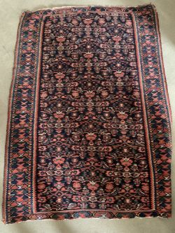 Rare c1900 Senneh Persian Carpet