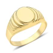 NEW!! 9K Yellow Gold Signet Ring