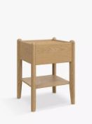 Grade B+ John Lewis & Partners Scandi 1 drawer Bedside Table in Oak - RRP: £175