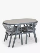 Grade A Cassis 2 seater Garden Bistro Table and Chairs Set in Grey - RRP £599