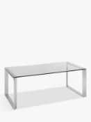 Grade A John Lewis & Partners Tropez Coffee Table in glass - RRP: £199