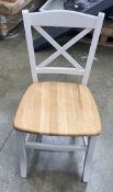 Grade A John Lewis & Set of 2 Cream and Oak Clayton Dining Chairs - RRP: £189