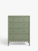 Grade D Hem 5 Drawer Chest in Green - RRP: £499