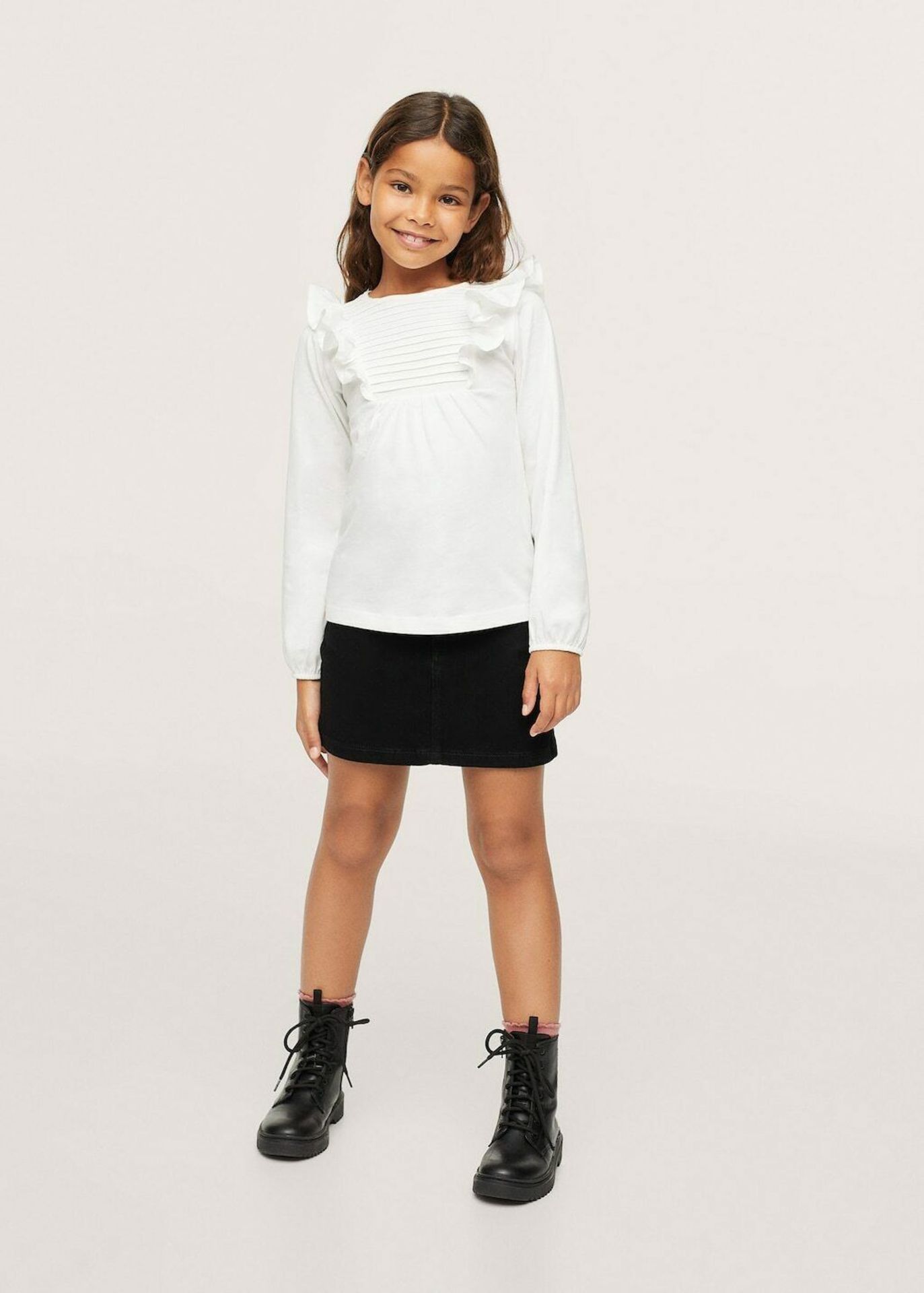 3 x Mango Long sleeved t-shirt with ruffles (SIZE 9 -10 YEARS) - Image 2 of 4