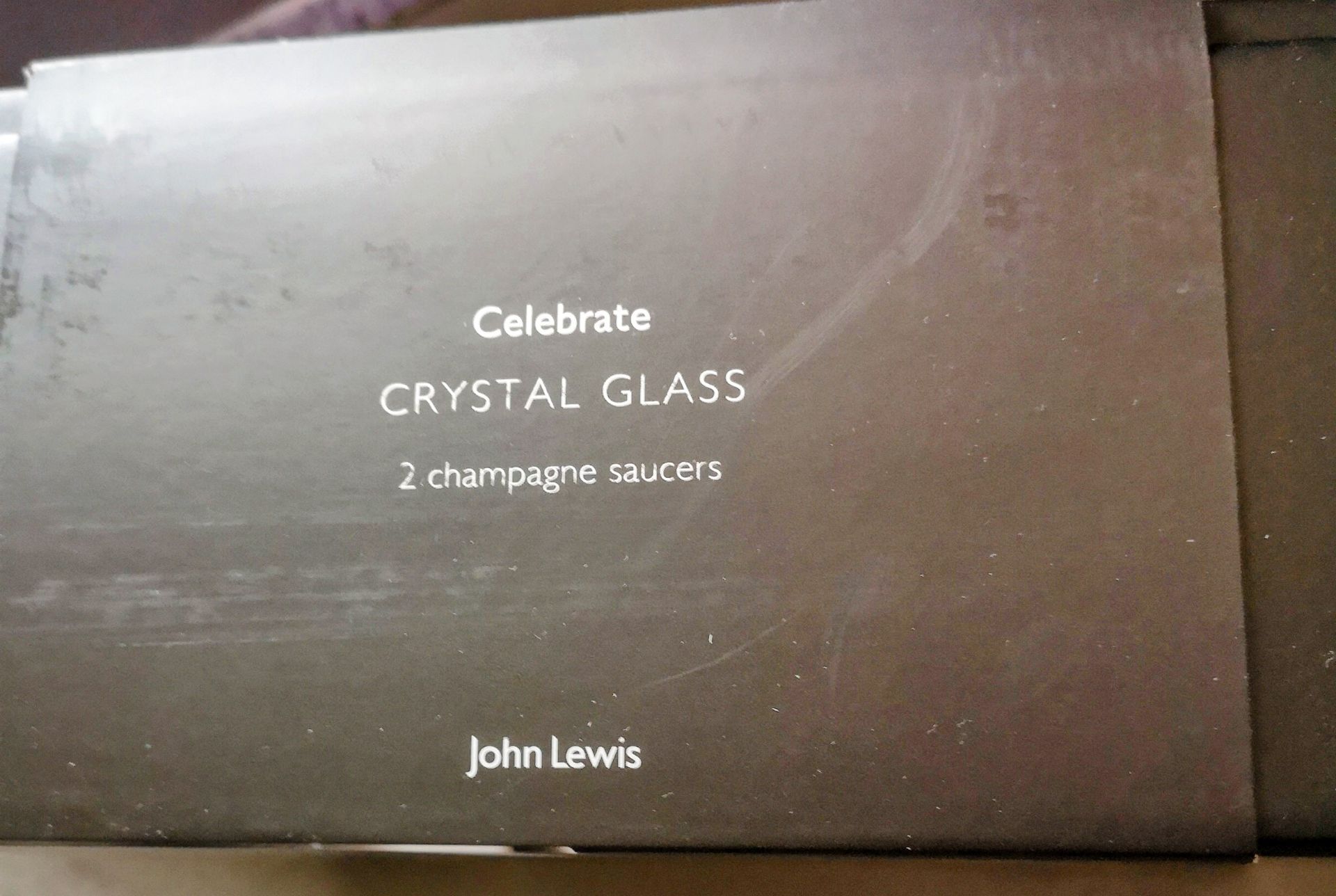 John Lewis & Partners Cut Glass Champagne Saucers, 380ml, Set of 2 - Image 3 of 5