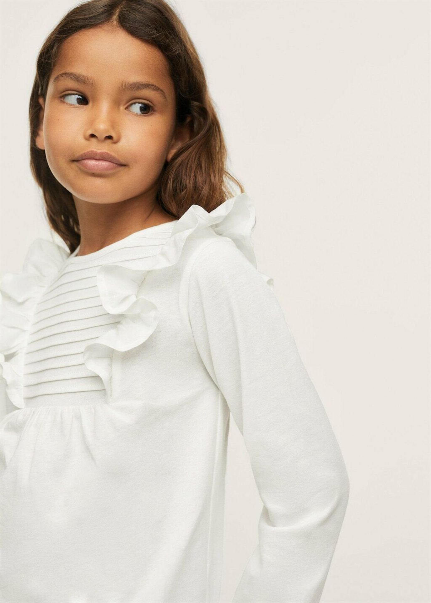 3 x Mango Long sleeved t-shirt with ruffles (SIZE 9 -10 YEARS) - Image 4 of 4