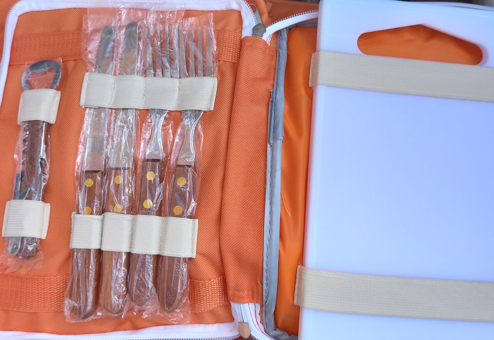 Brand new orange picnic set bag