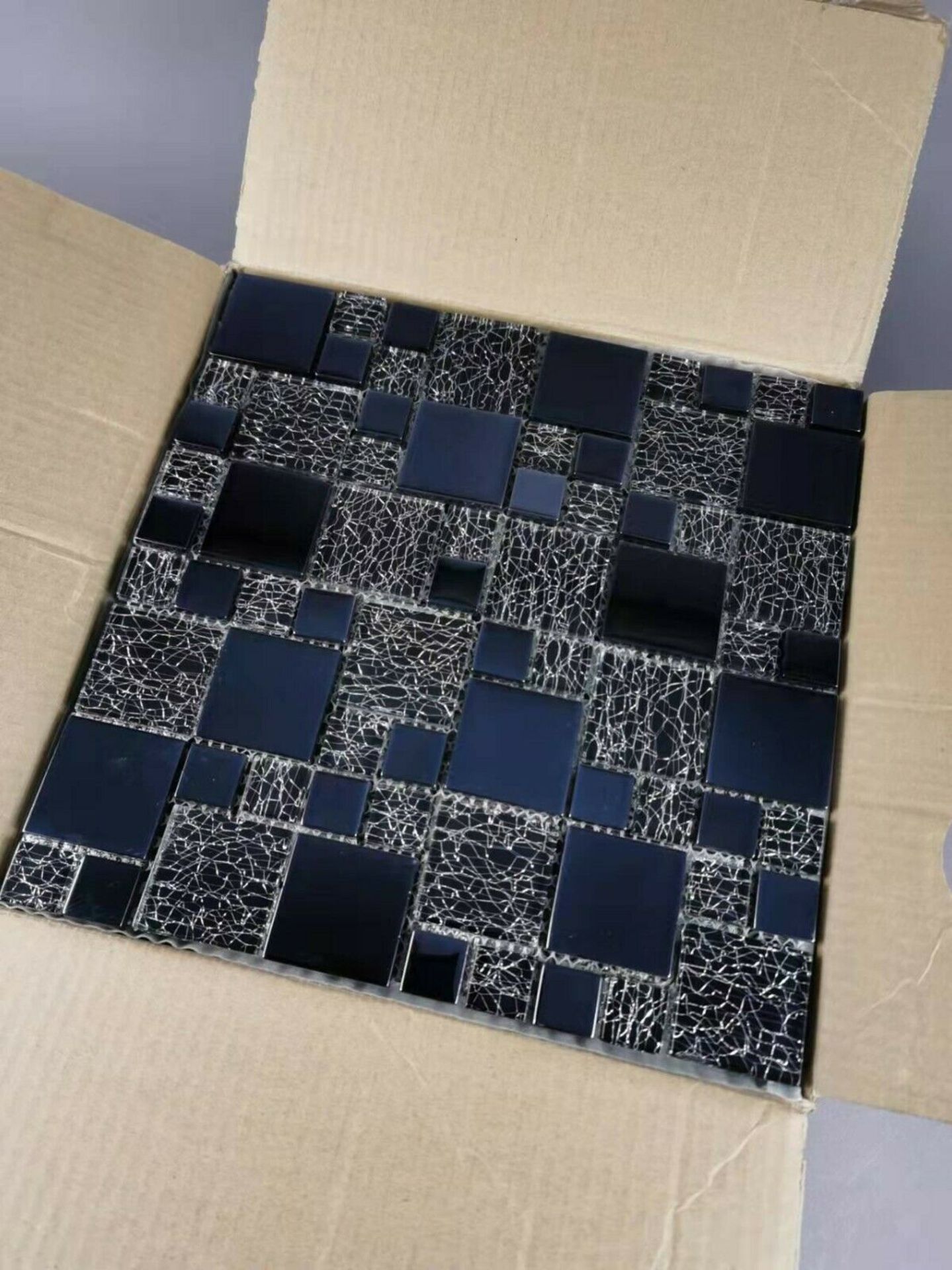 10 Square Metres - High Quality Glass/Stainless Steel Mosaic Tiles -110 sheets