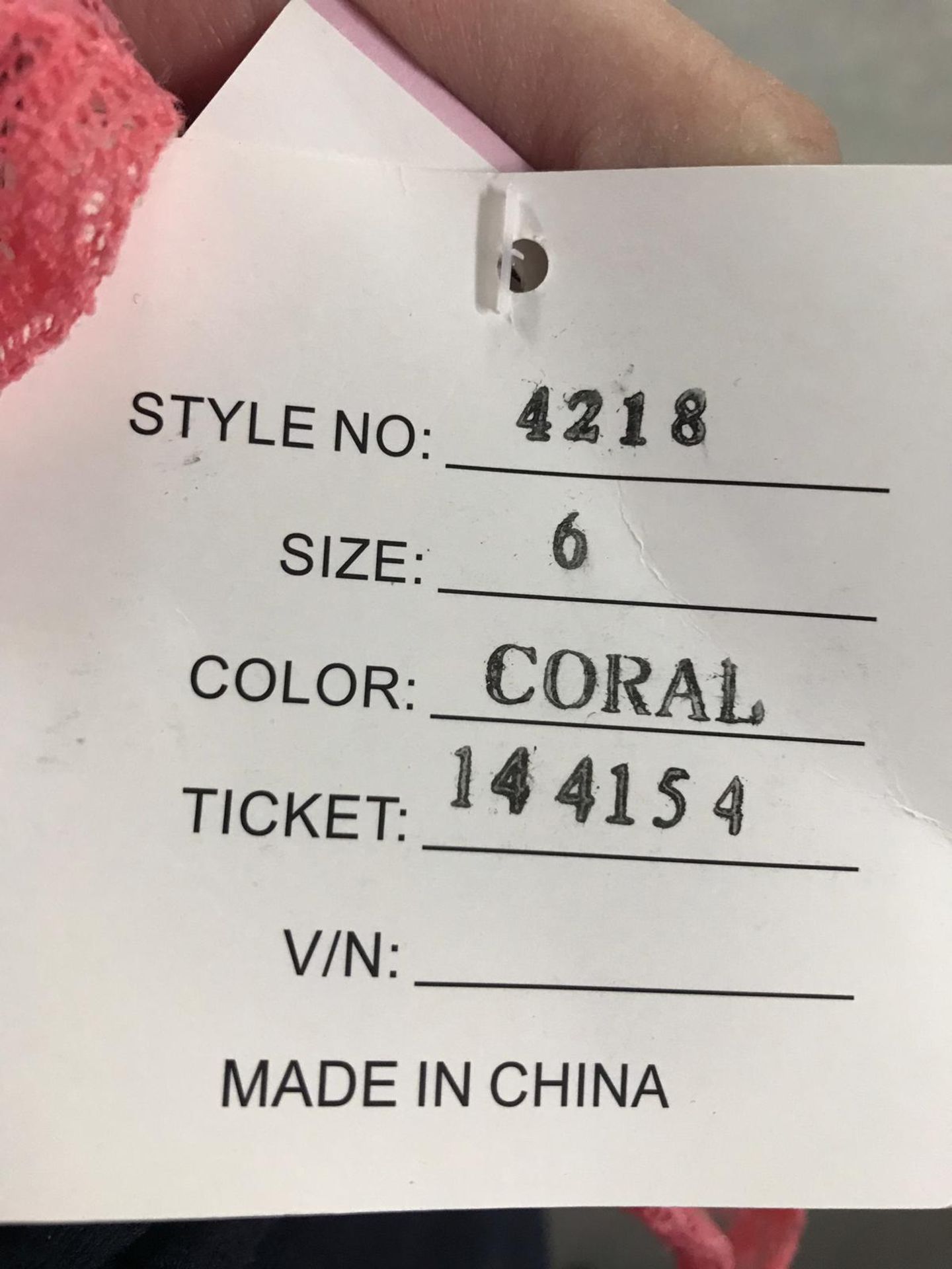 Short Coral Dress Size 6 Lace top