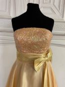Short Prom/Party Dress in Size Uk 4- Yellow