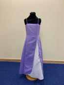 Teen Prom/Party Dress Age 12 to 14. Lilac and White