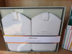 Leather Passport Covers x 2 and 2 Luggage Labels - Wedding