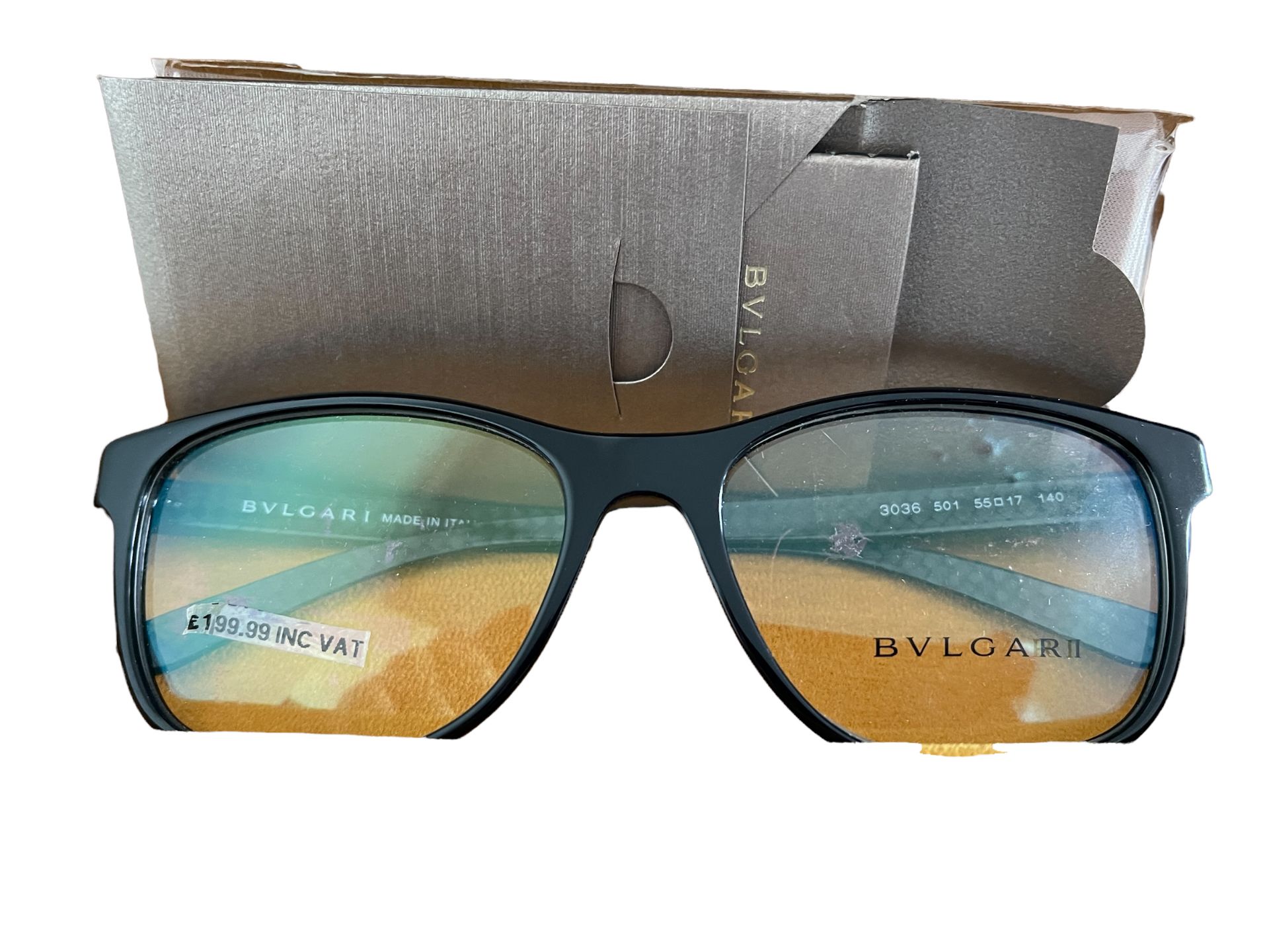 Bvlgari Gents Spectacle Frames with Original Case Surplus Stock or Ex Demo - Image 6 of 7