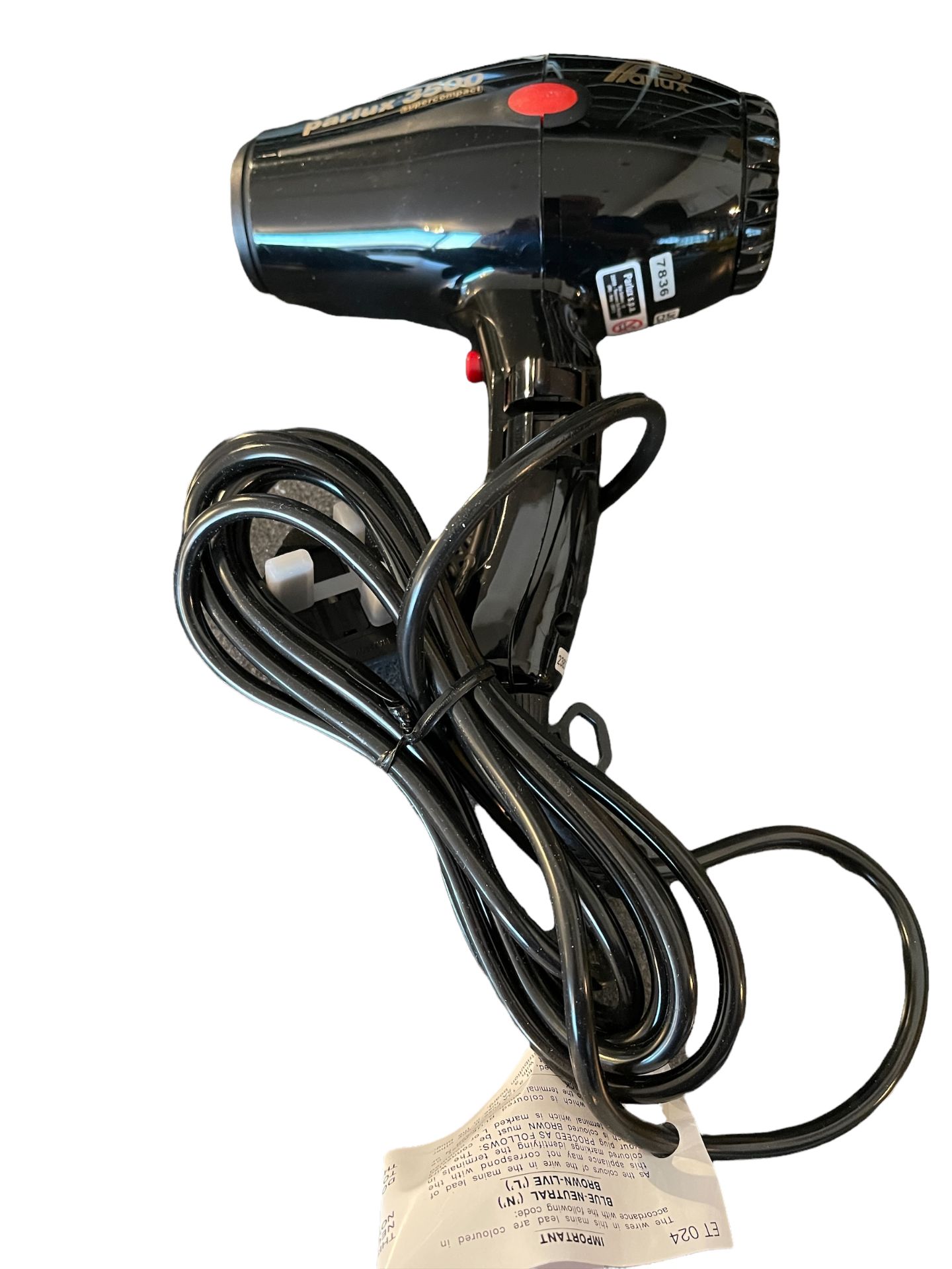 Parlux 3500 Supercompact Hair Dryer Professional Black - Image 7 of 11