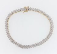 9ct Yellow Gold (375) 1.00ct Diamond Bracelet