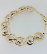 14ct Yellow & White Gold (585) Fancy Link Bracelet