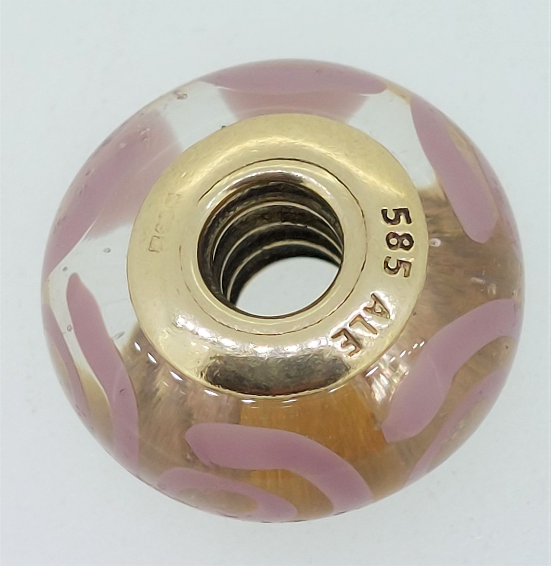 14ct Gold Pandora Charm 4.1g Murano 15mm x 8.9mm - Fully Hallmarked - Image 3 of 4