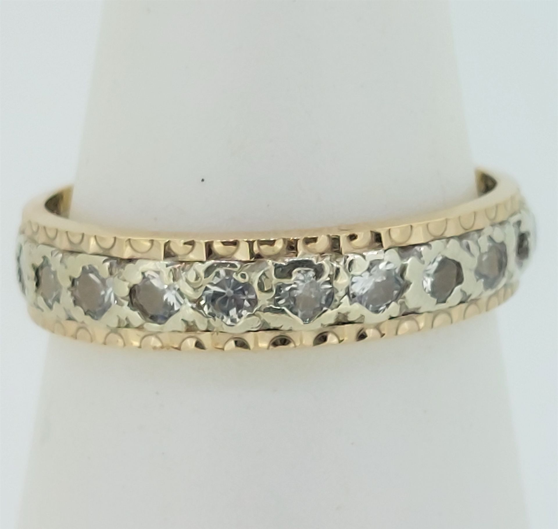 9ct Yellow & White Gold (375) Stone Set Ring - Image 5 of 5