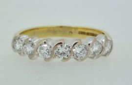 18ct Yellow Gold (750) 7 Stone 0.70ct Diamond Ring