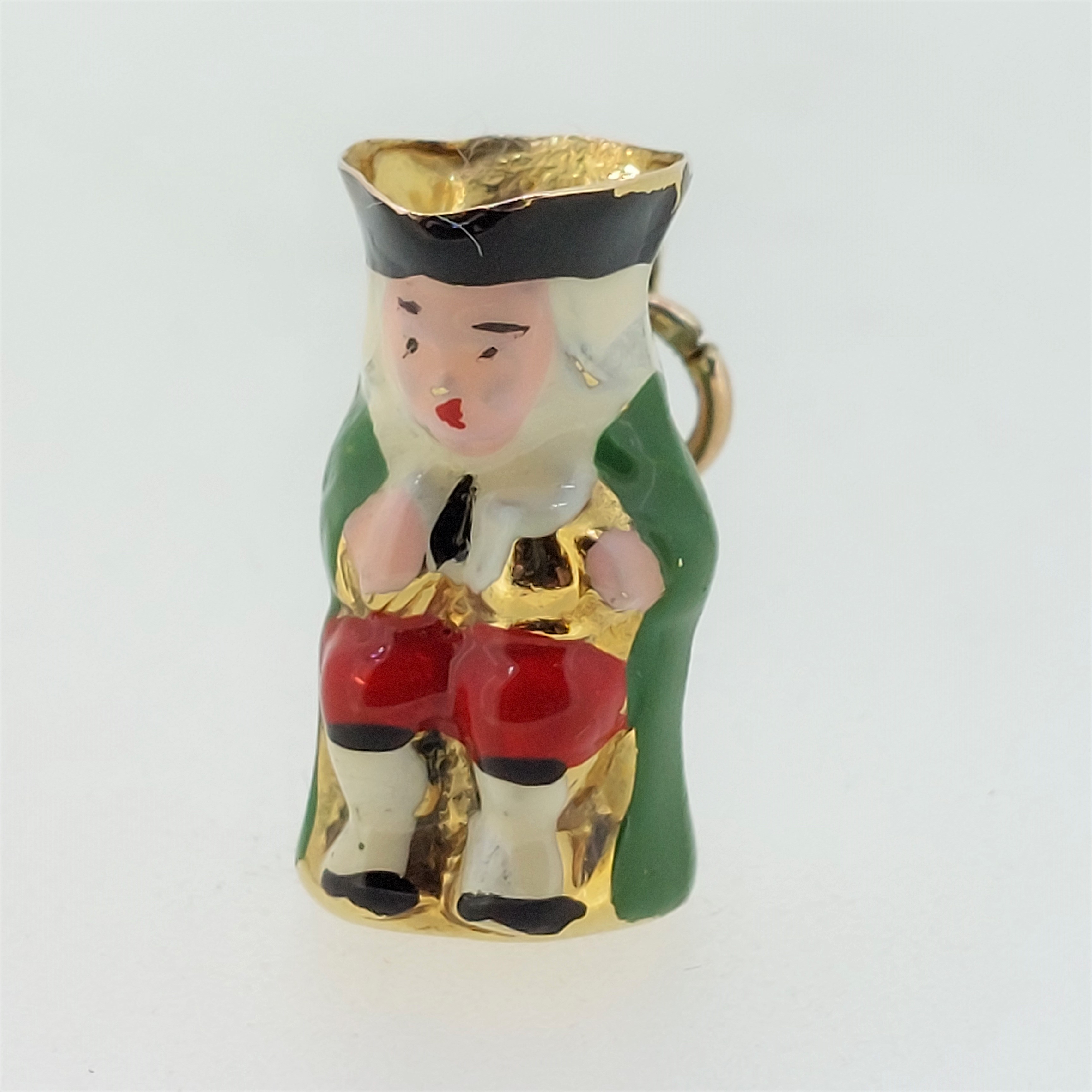 9ct Yellow Gold (375) Enamelled Toby Jug Charm Pendant - Image 8 of 8