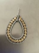 14Ct Gold Ornate Diamond Pendant