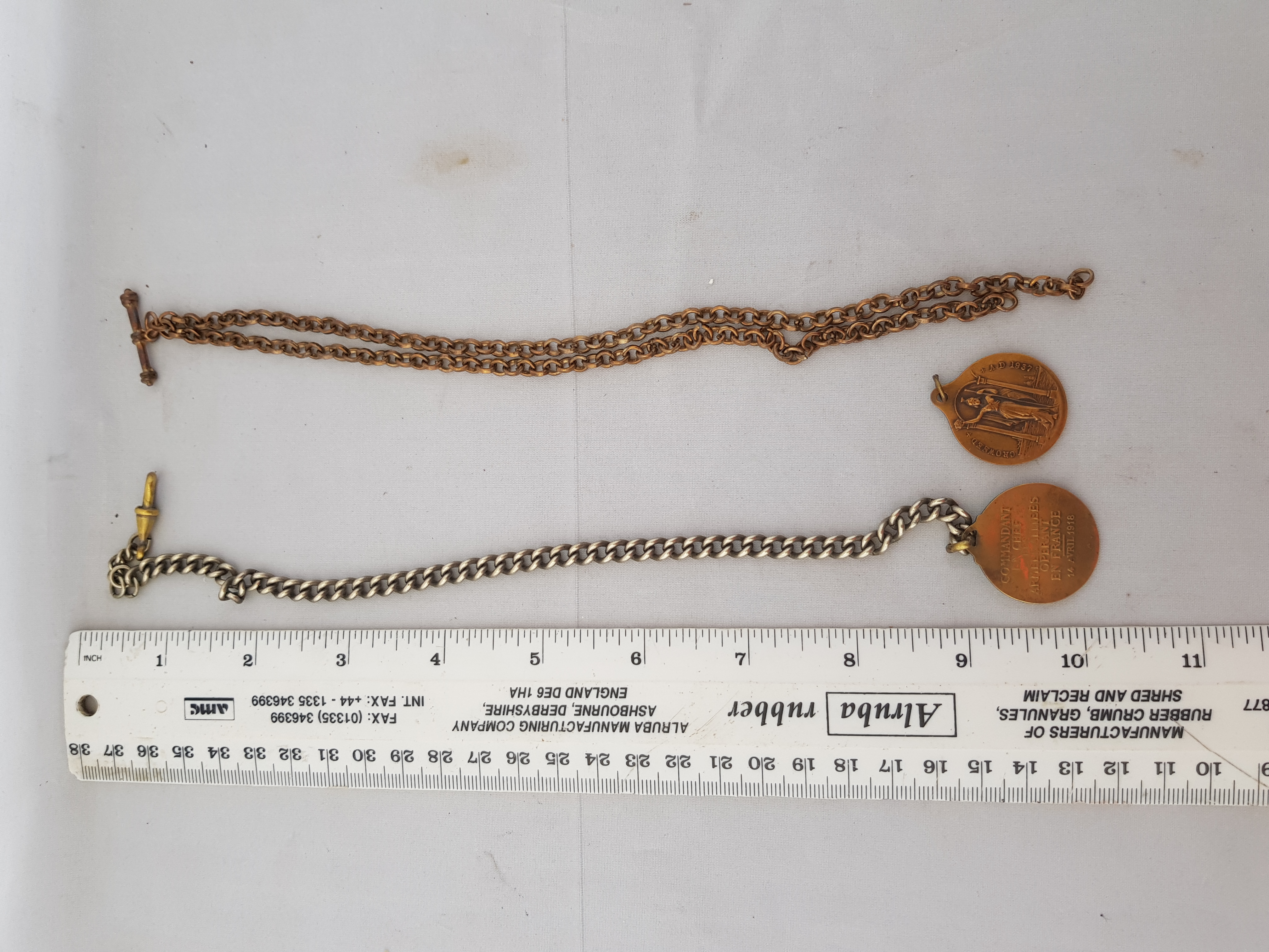 2 Fobs and Chains Dated 1918 and 1937 - Image 4 of 4