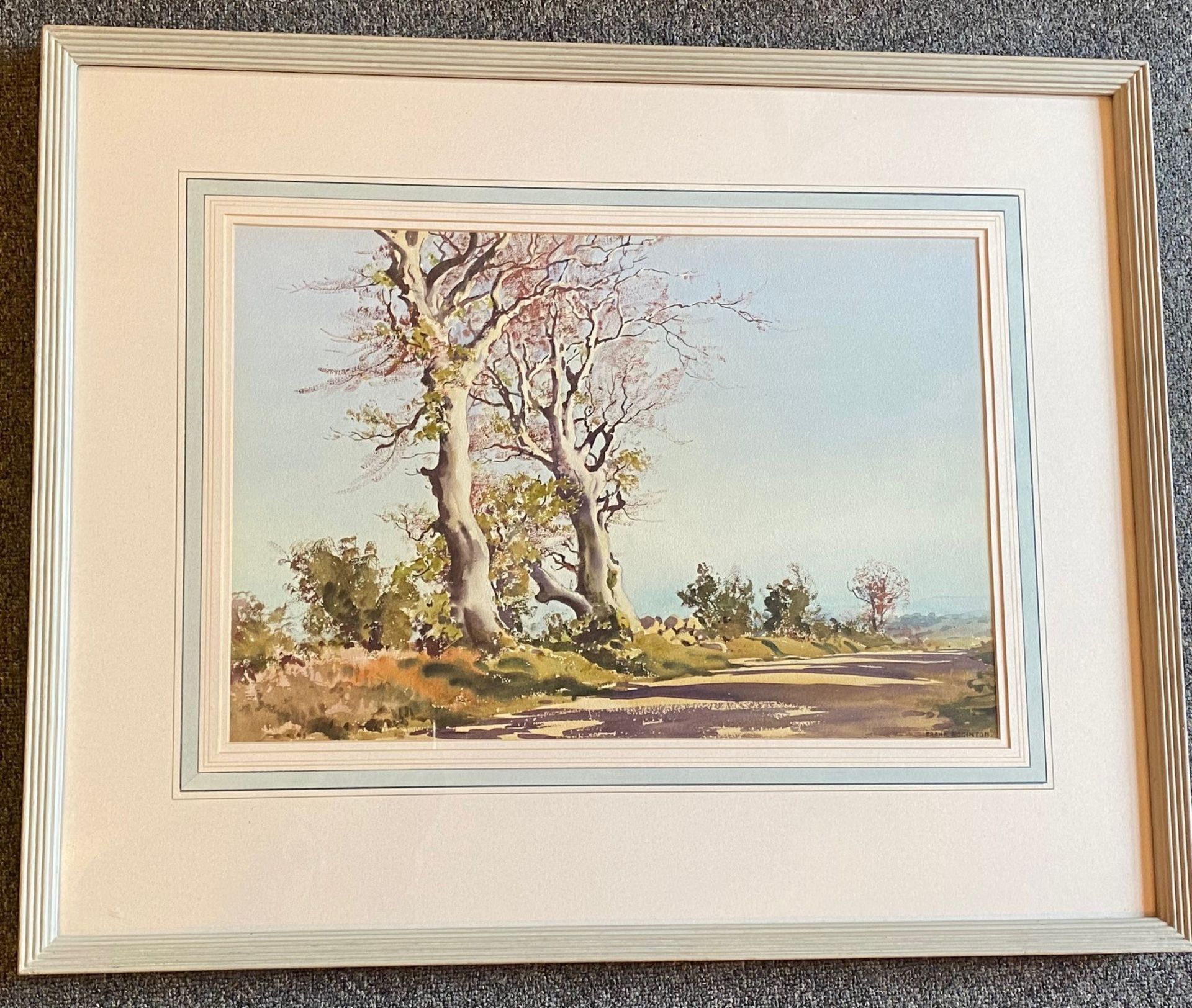 Frank Eggington (1908-1990) signed watercolour painting "Trees in a landscape" - Image 3 of 3