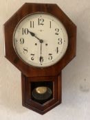 c1920 Antique Howard Miller Pendulum Wall Clock