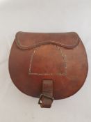 Military Leather Horse Shoe Carrier