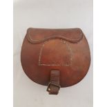 Military Leather Horse Shoe Carrier