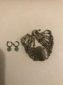 Monet multi stone/ bead Bracelet and Earrings