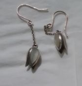 Petal Earrings with Mother of Pearl & Pair of Pearl Earrings