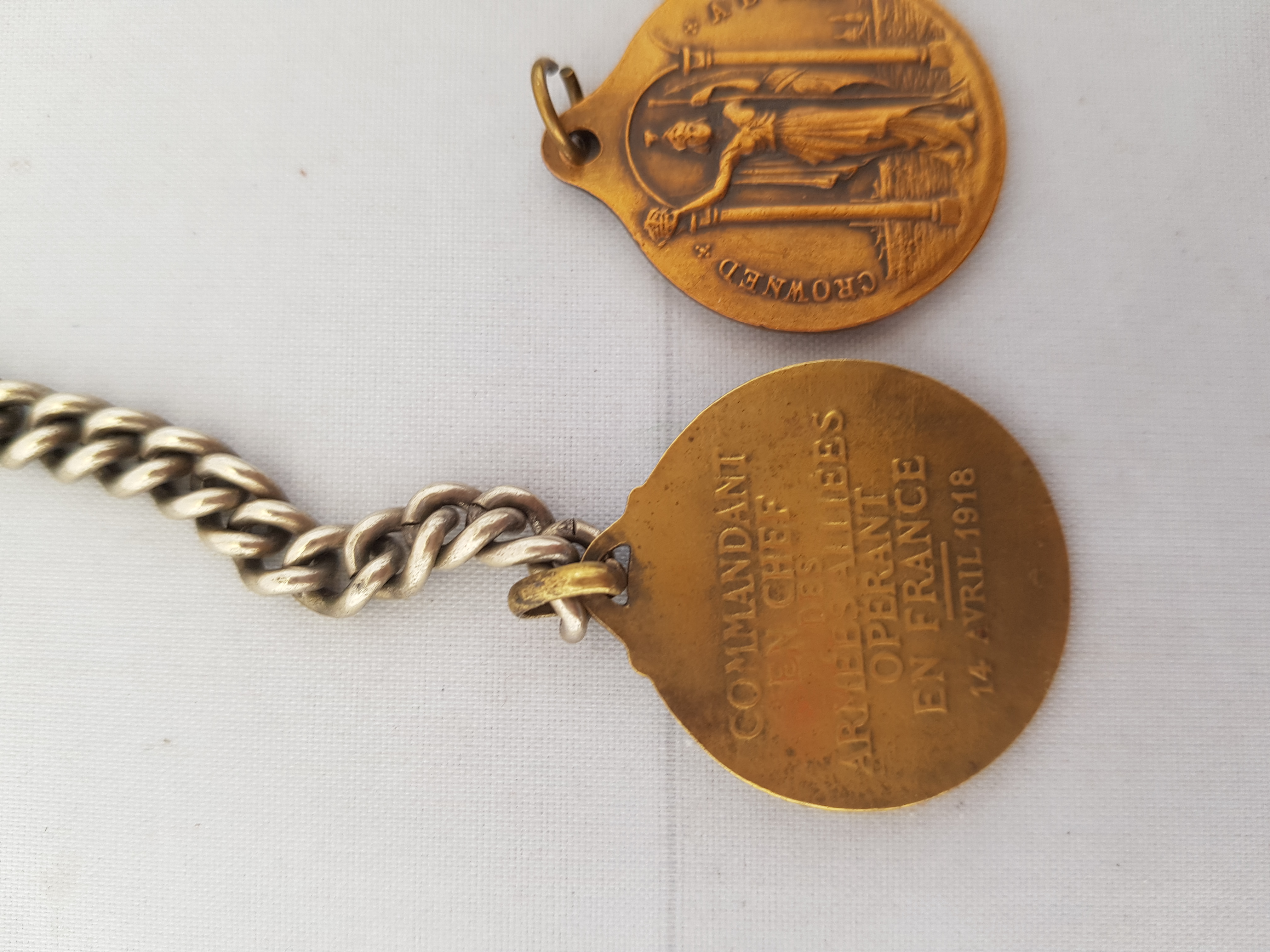2 Fobs and Chains Dated 1918 and 1937 - Image 3 of 4