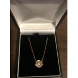Beautiful Gold Plated Over 925 Sterling Silver Pendant Necklace Brand New