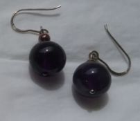 Amethyst Earrings & Pair of Amethyst and Pearl earrings