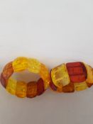 Baltic Amber Necklace and 2 Bracelets