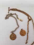 2 Fobs and Chains Dated 1918 and 1937