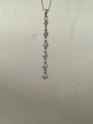 18ct White Gold Necklace with .80ct - 1.00ct approx VS1 Diamond Journey Pendant
