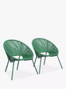 Grade D John Lewis & Partners Salsa Garden Chair, Set of 2 in Green - RRP: £160
