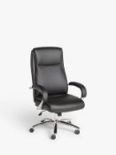 Grade B+ John Lewis & Partners Ratio Faux Leather Office Chair in Black - RRP: £199