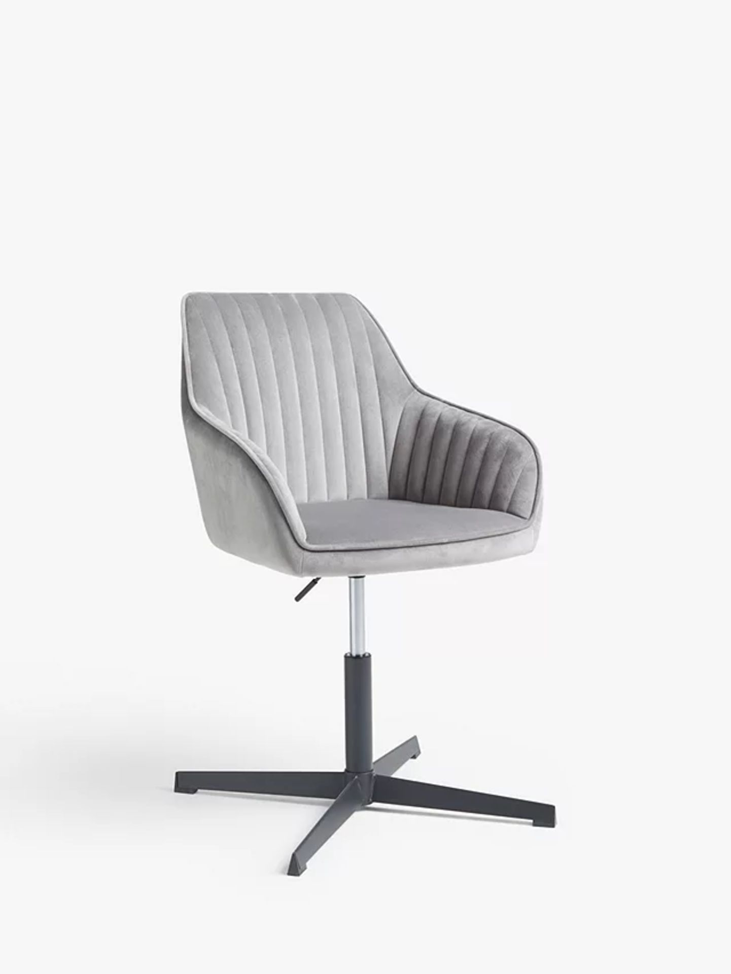 Grade B+ John Lewis & Partners Brooks Velvet Office Chair in Grey - RRP: £189 - Image 2 of 4