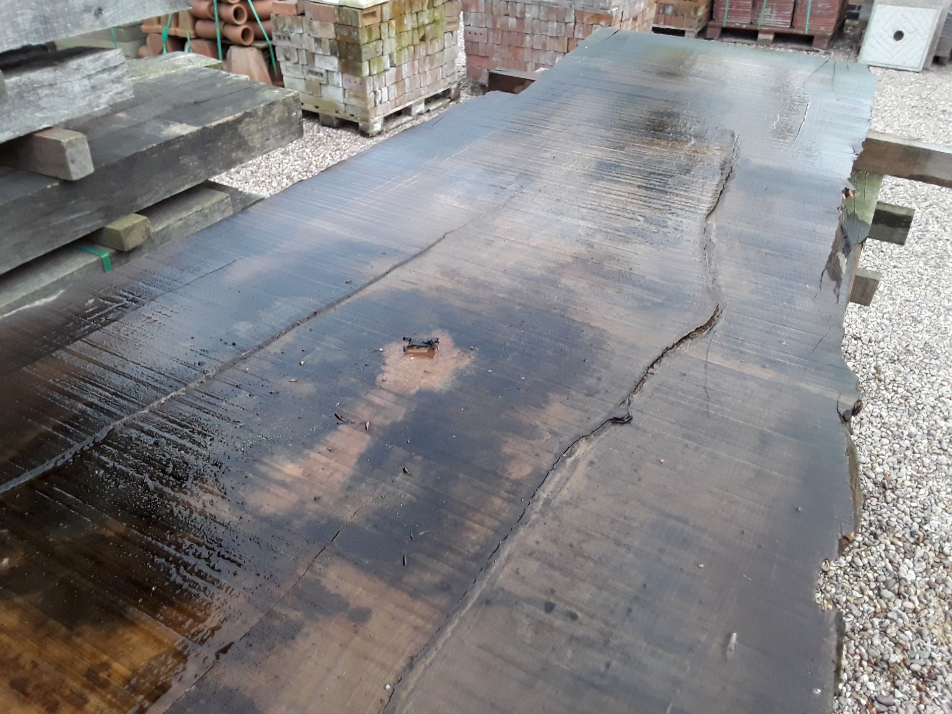 Hardwood Air Dried Sawn English Chestnut Waney Edge/ Live Edge Slab/ Table Top - Image 3 of 7