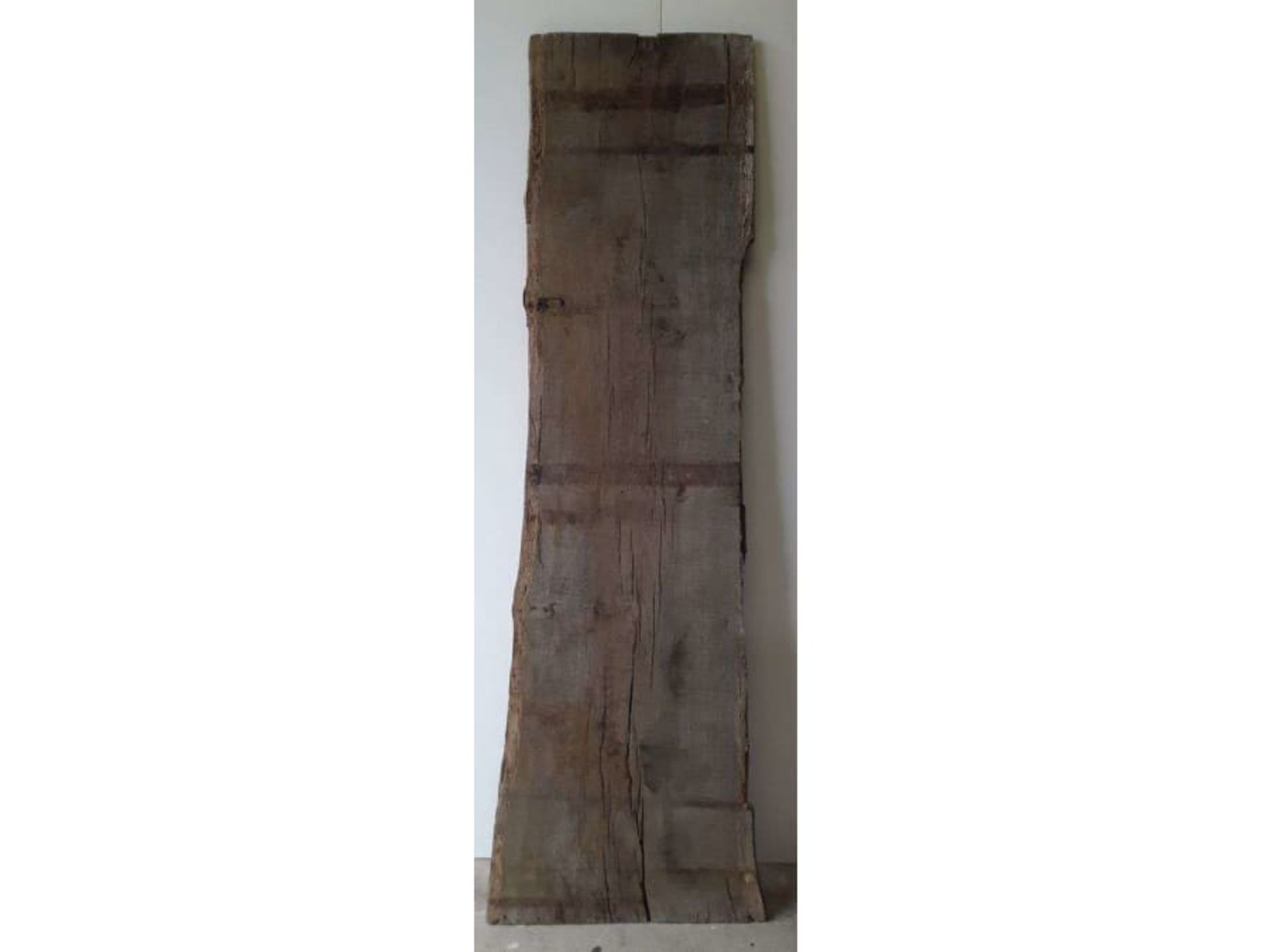 1 x Hardwood Air Dried Sawn Timber Waney Edge / Live Edge English Oak Board / Plank
