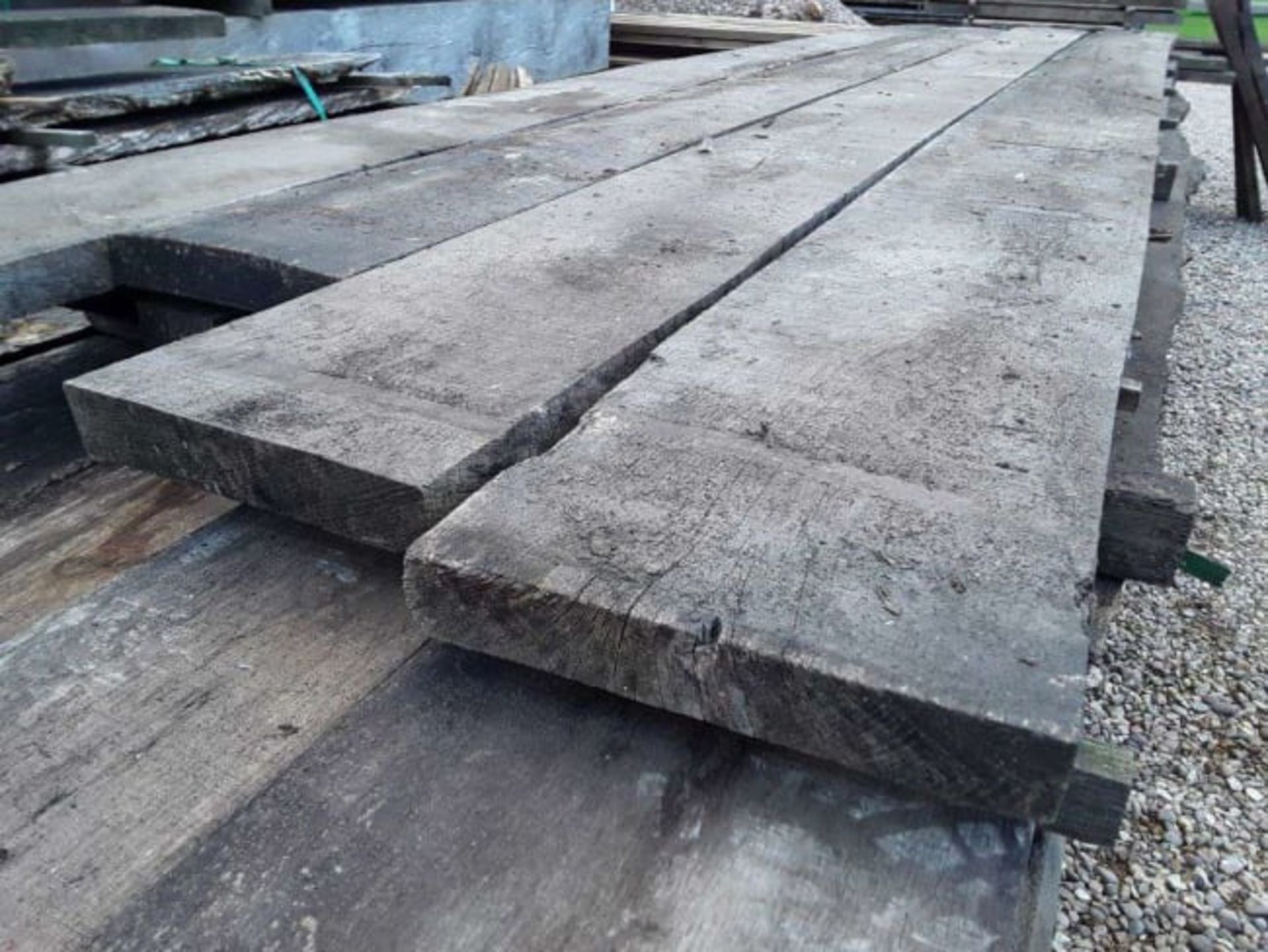 12 x Hardwood Air Dried Square Edged Timber English Oak Boards / Slabs / Planks - Image 8 of 8