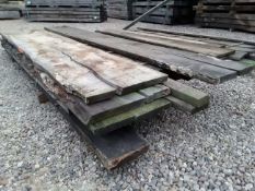 16 x Hardwood Air Dried Sawn English Oak Waney Edge / Live Edge / Square Edged Boards / Planks