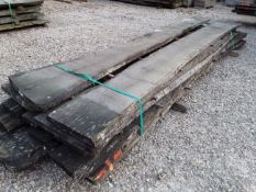 11 x Hardwood Air Dried Timber Sawn Waney Edge / Live Edge English Oak Boards