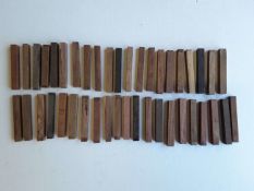 44 x Hardwood Mixed Tropical Exotic African Timbers / Pen Blanks / Turning Blanks