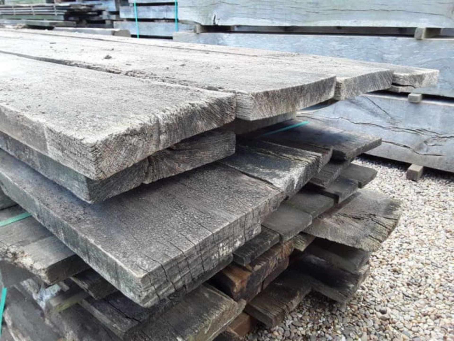 12 x Hardwood Air Dried Square Edged Timber English Oak Boards / Slabs / Planks - Image 4 of 8