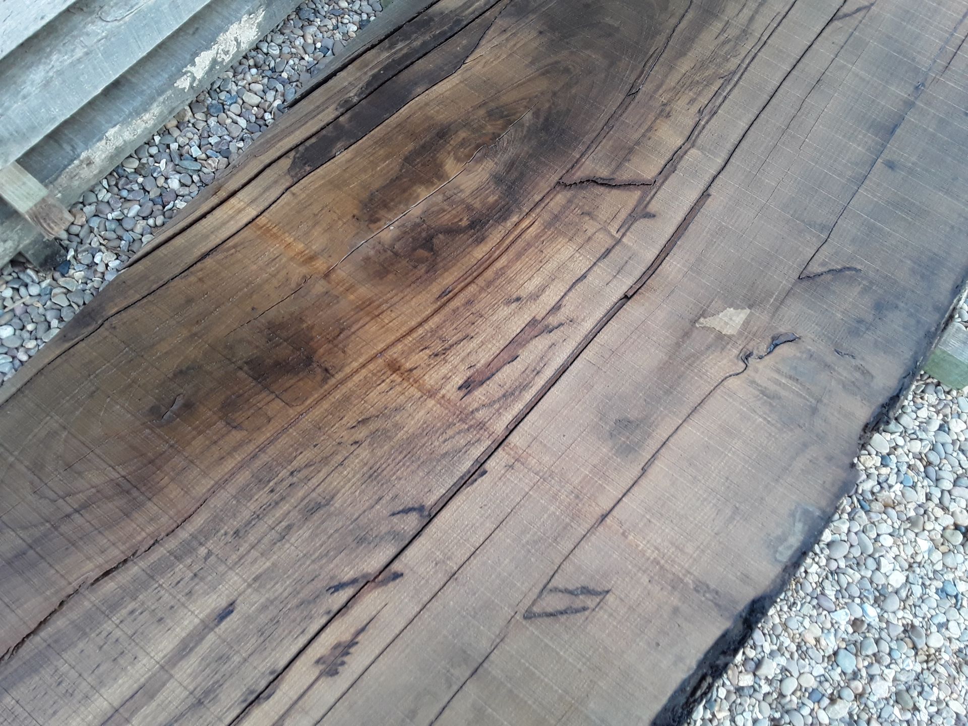 Hardwood Air Dried Sawn English Chestnut Waney Edge/ Live Edge Slab/ Table Top - Image 7 of 8
